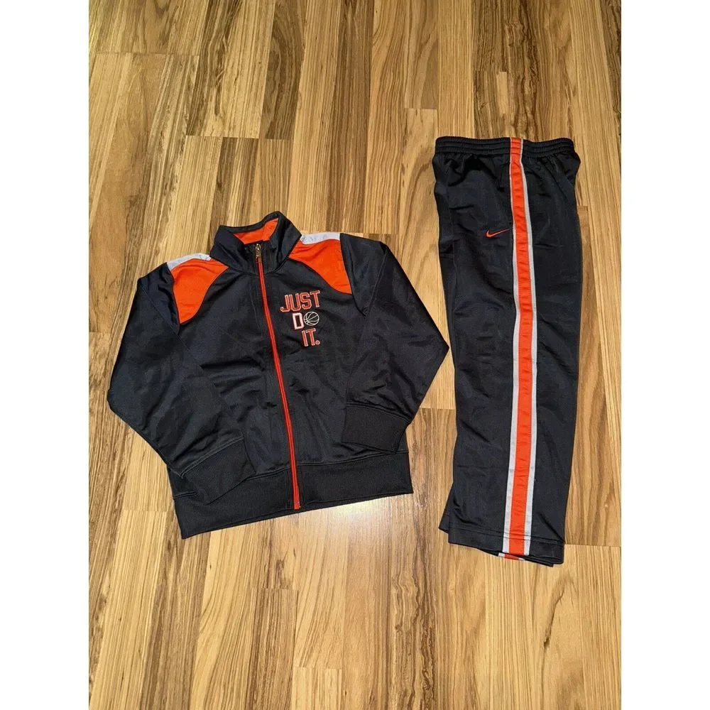 Nike Boy's Y2K‎ Sz 6 Track Suit Outfit Set Dri-fit EUC Pants Zip Jacket
